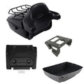 King Trunk Backrest Pad Solo Mounting Rack Plate Fit For Harley Road Glide 14-26