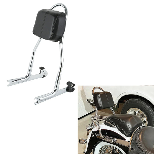 Detachable Passenger Sissy Bar Backrest Fit For Harley Softail Flstn FatBoy Flst
