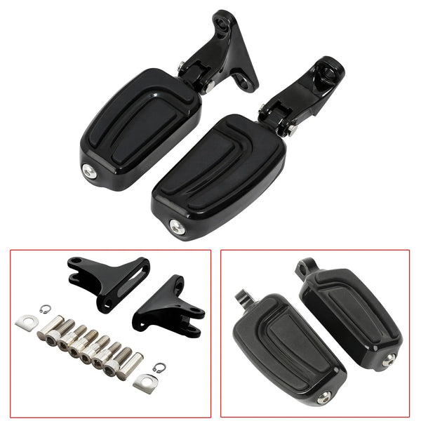 Rear Passenger Foot Pegs w/ Mount Fit For Harley Touring Street Road Glide 93-25