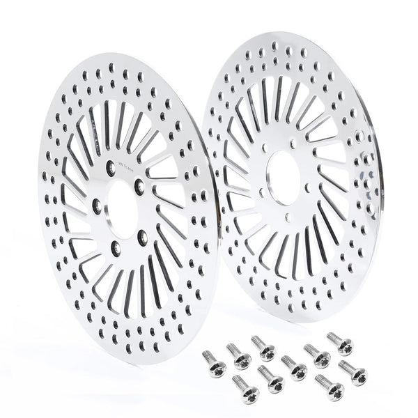 11.5" Front Brake Disc Rotors Bolts Fit For Harley Sportster 2000-13 Dyna 00-05