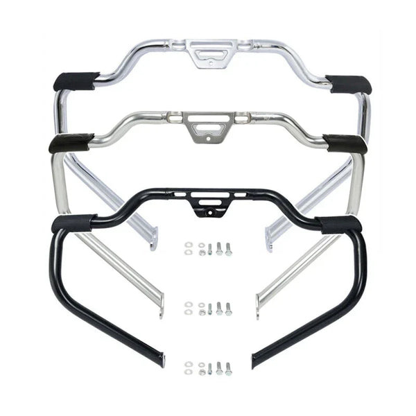 Chrome/Black Mustache Engine Guard Bar For Harley Softail Fat Boy 114 2018-2024