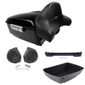 King Trunk Backrest Pad Speakers LED Light Fit For Harley Cvo Road Glide 14-2026