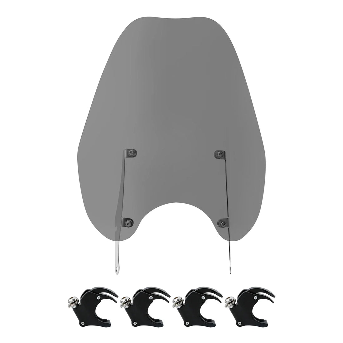 Smoke Windshield Windscreen & 49mm Clamps Fit For Harley Dyna Street Bob 2006-17