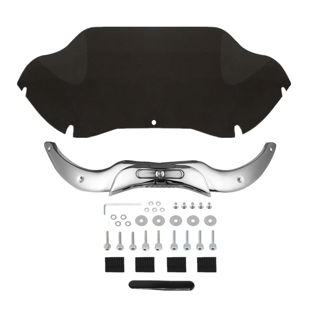 9.5'' Windshield Windscreen & Chrome Trims Fit For Harley Road Glide Fltr 04-13