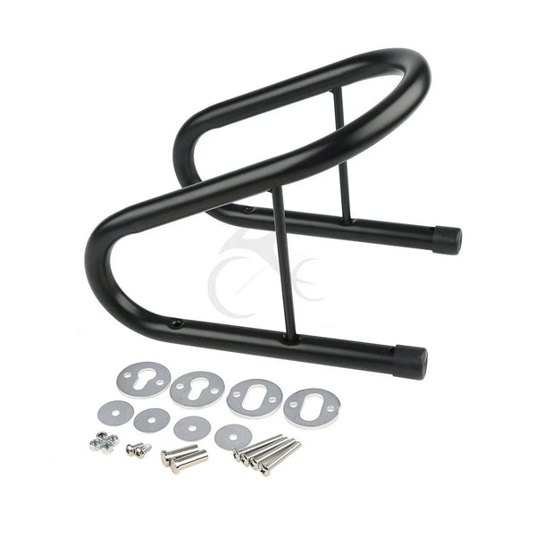 6.5" Black Motorcycle Tire Wheel Removable Wheel Chock + Quick Release Hardwares
