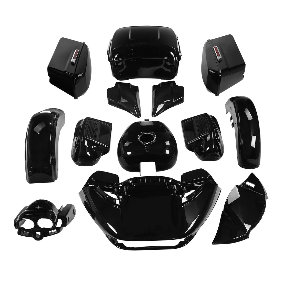 Vivid Black Fairings Bodywork Fit For Harley Touring Road Glide 2014-2024 2019