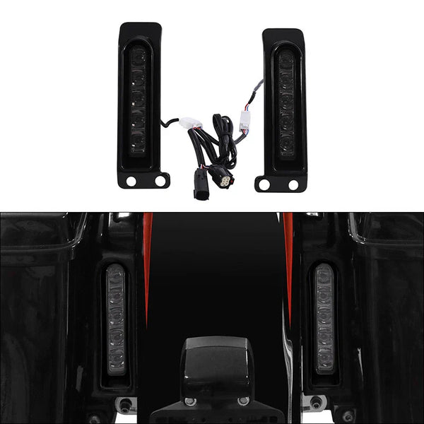 Saddlebag LED Inserts Support Auxiliary Light Fit For Harley Touring Fltru 14-23