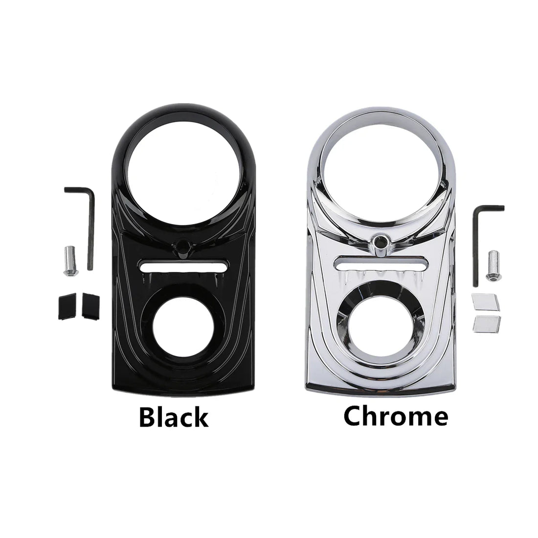 Chrome/Black Dash Panel Insert Cover Fit For Harley Softail Heritage 2000-2017