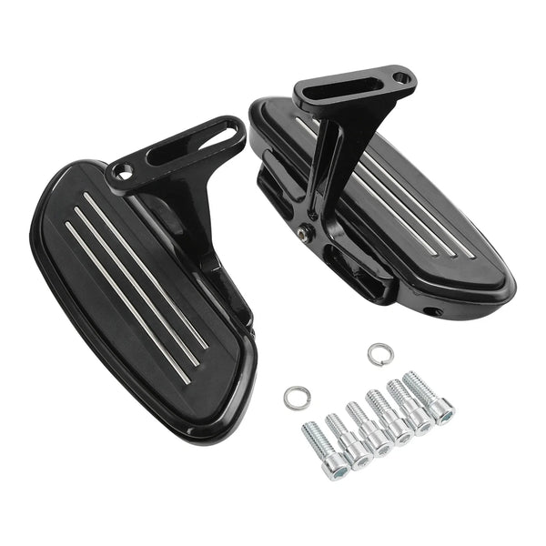 Black Passenger Footboard Fit For Harley Flhtc Flht Fltr Flhtcu Flhrc 1993-2025