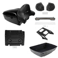 King Trunk Pad Mount Rack Speakers Light Plate Fit For Harley Road Glide 2014-26