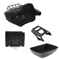 King Trunk Backrest Pad Mount Rack Plate Fit For Harley Touring Glide 09-13