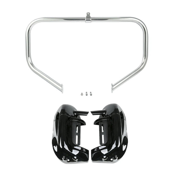 Lower Vented Fairing Speakers Crash Bar Fit For Harley Touring Road Glide 09-13