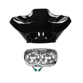 Front Fairings Cowl + Chrome LED Headlight Fit For Harley Road Glide 1998-2013