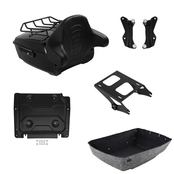 King Trunk Backrest Mount Plate Docking Fit For Harley Touring Road Glide 14-26