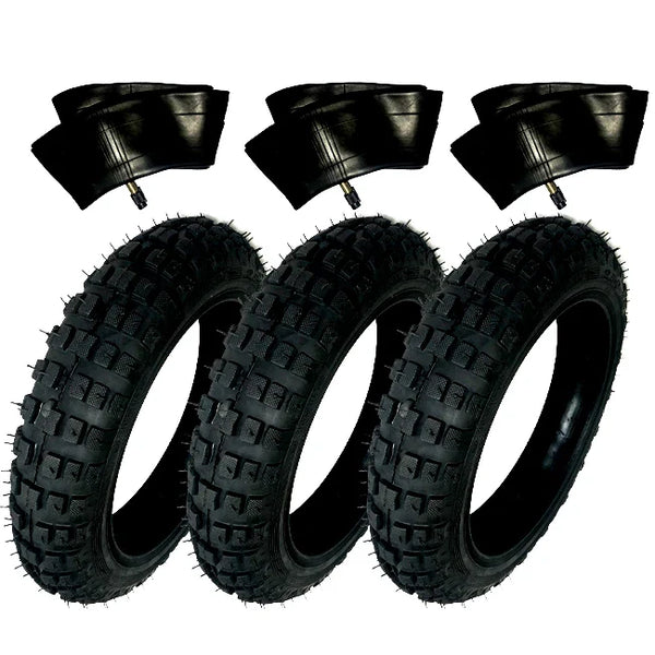 HD 3) Tires And 3) Tubes Straight Stem Size 2.50-10 2.50X10 For Honda CRF50F 10"