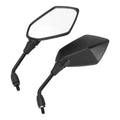 10mm Motorcycle Rear View Mirrors For Kawasaki ZRX1100 97-00 ZRX1200 01-08 Black