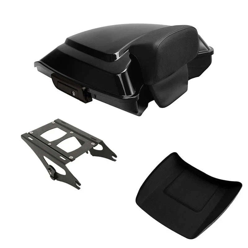 Black Razor Trunk Backrest Mount Rack Fits For Harley Touring Road Glide 14-2026