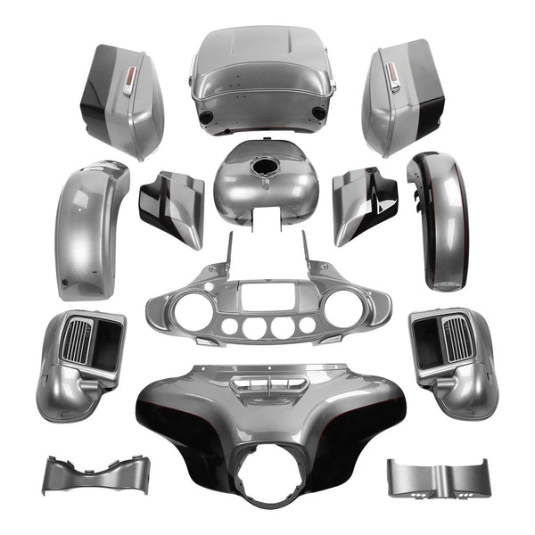 Fairings Bodywork Fit For Harley Electra Glide 14-24 Billet Silver / Vivid Black
