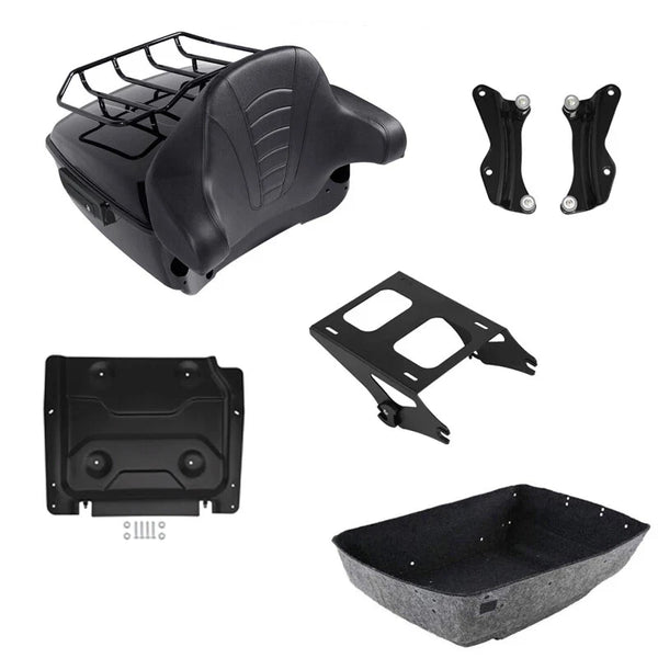 King Trunk Backrest Mount Rack Docking Plate Fit For Harley Street Glide 2014-26