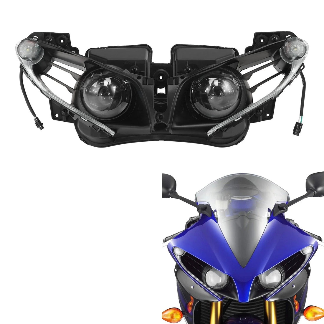 Front Headlight Head Light Lamp Assembly Fit For Yamaha YZFR1 Yzf R1 2012-2014