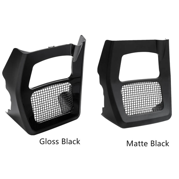 Black Fairing Spoilers Radiator Cover Fit For Harley Road King Glide 2017-2022