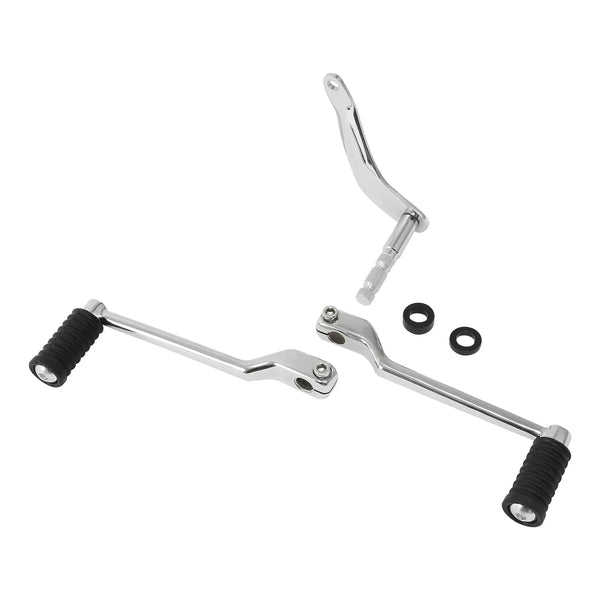Chrome Heel Toe Shift Lever Pedal Shifter Rod Lever Fit For Harley Softail 07-17