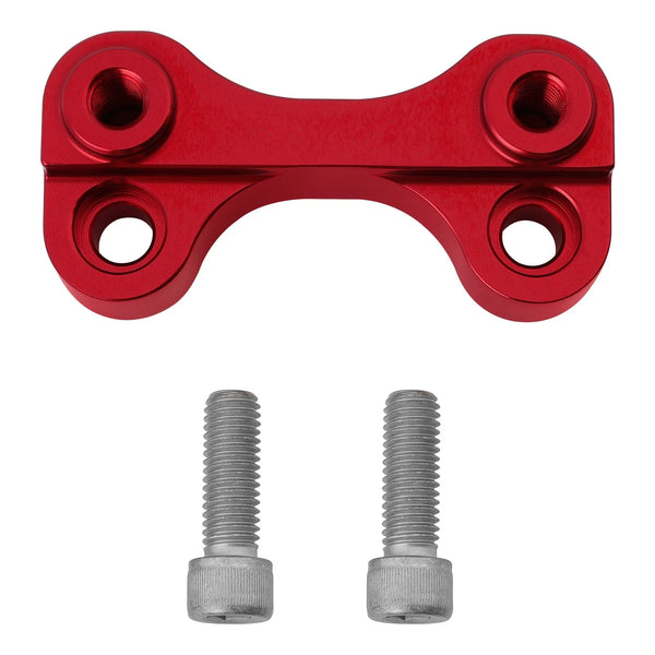 Red 1" Handlebar Pull Back Plate Fit For Harley Softail 2000-2025 Dyna 1999-2017