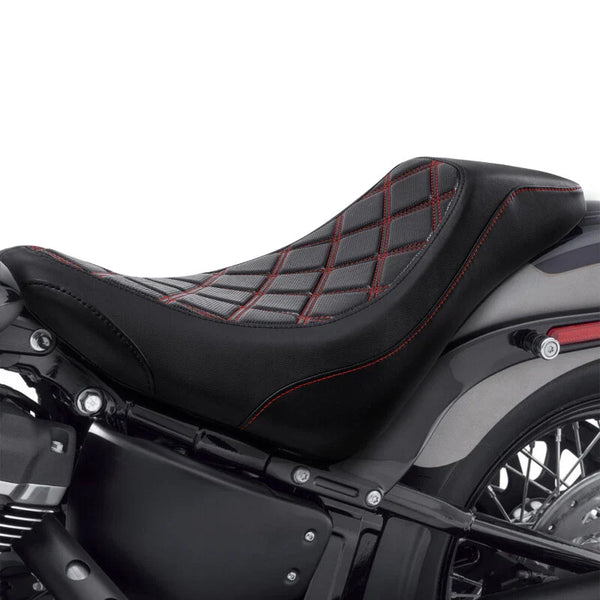 Black Red Seat Solo Fit For Harley Softail Slim Heritage Classic 2018-2025