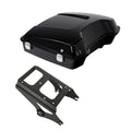 Black Razor Trunk w/ Two Up Mounting Rack Fit For Harley Touring 09-13