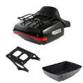 Black King Trunk Backrest LED Light Mount Rack Fit For Harley Road Glide 14-2026