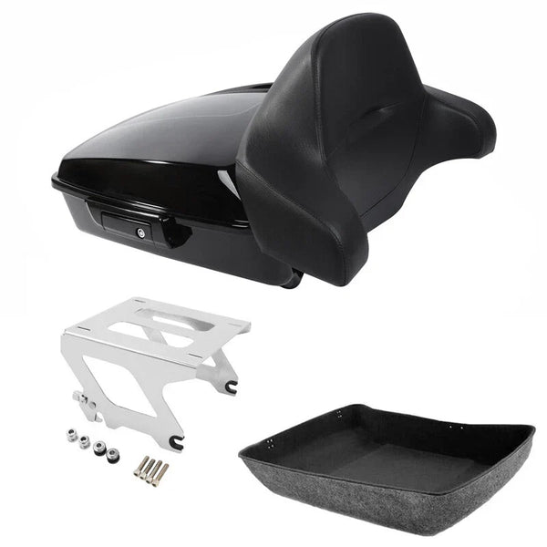 Chopped Trunk Backrest Solo Mounting Rack Fit For Harley Sport Glide 18-25