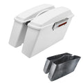 White Hard Saddlebags Fit For Harley Electra Street Road King Glide 1994-2013 12
