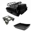 Chopped Trunk Backrest Rack Solo Mount Fits For Harley Touring Road Glide 14-26