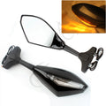 Rearview Mirrors LED Turn Signals For GSXR600 750 1992 1997 2004-2008 2010-2011