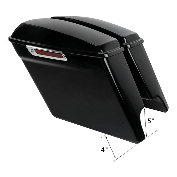 5" Stretched Hard Saddle Bags Fit For Harley Electra Street Road Glide 2014-2023