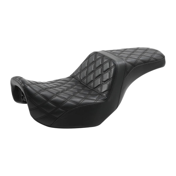 Black Driver & Passenger Seat Fit For Harley Dyna Low Rider Street Bob 2006-2017