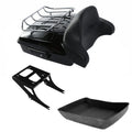 Chopped Trunk Backrest Mount Rack Fit For Harley Fat Boy 2008-2017