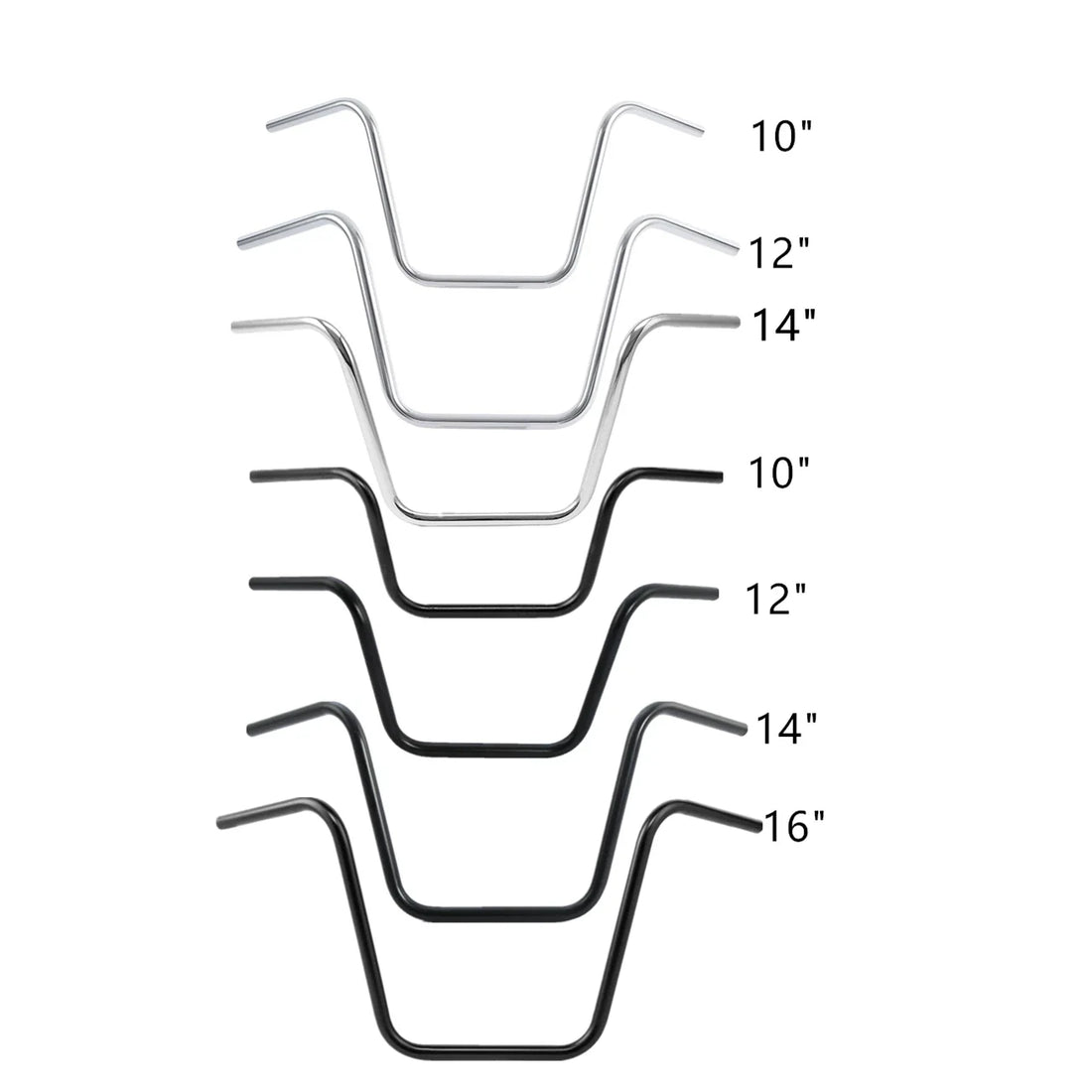 10'' 12'' 14'' 16'' Rise 1" Ape Hanger Handlebar Fit For Harley Sportster XL883