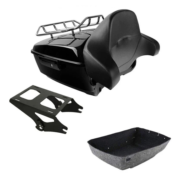 King Trunk Rack Backrest Mount Fit For Harley Touring Electra Glide 2014-2026