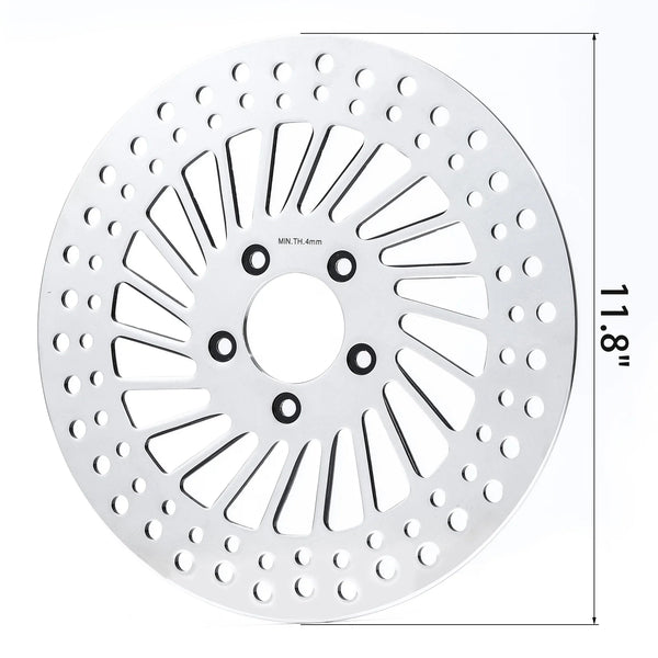 11.8" Front Left Brake Rotors Fit For Harley Touring 2008-2023 Dyna 2006-2017