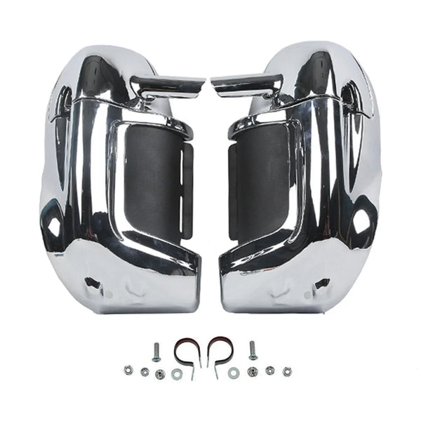 Chrome Lower Vented Leg Fairing Glove Box For Harley Touring models Flt 83-13 US