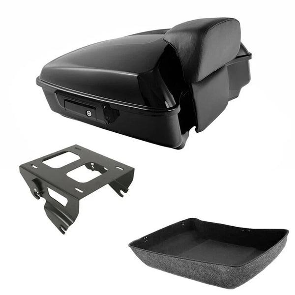 Chopped Trunk Backrest Solo Mount Fit For Harley Touring Street Glide 2014-2026
