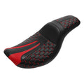 Black Red Rider Passenger Two-Up Seat Fit For Harley Dyna Street Fat Bob 2006-17