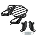 Black Two-Up Luggage Rack 4 Point Docking Kit Fit For Harley Electra Glide 09-13