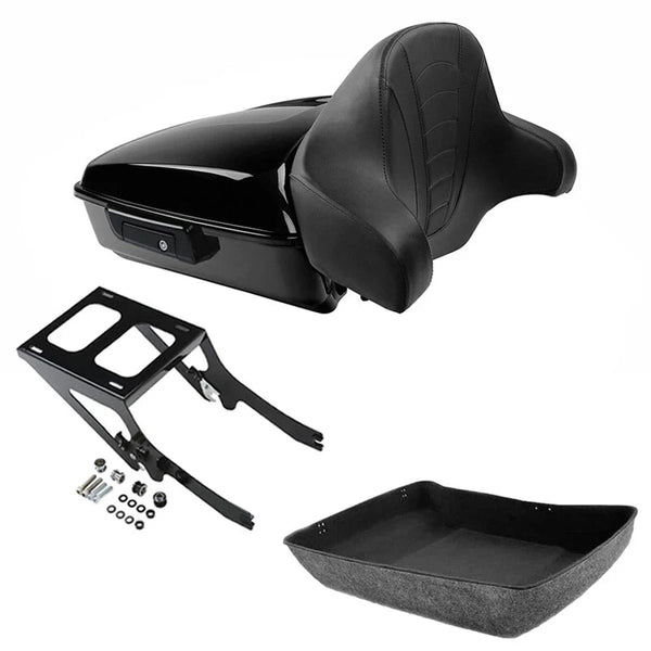 Chopped Trunk Pad Two-Up Mount Fit For Harley Softail Deluxe Flde Flhcs 2018-26