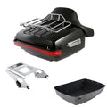 King Trunk Luggage Backrest LED Light Rack Mount Fit For Harley Touring 09-13 US