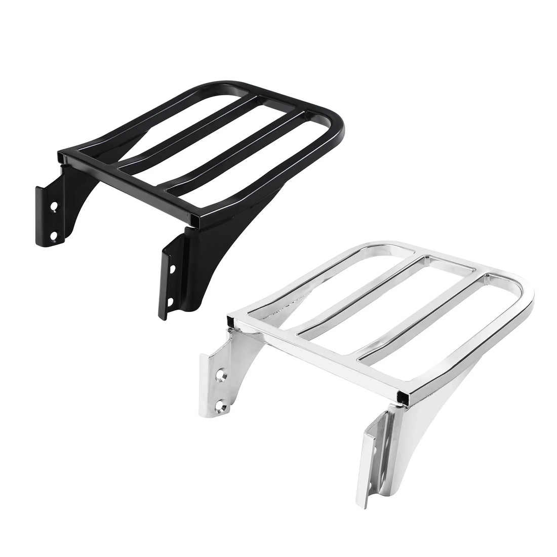 Chrome/Black Sissy Bar Luggage Rack Fit For Harley Softail Flst Sportster Dyna