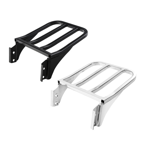 Chrome/Black Sissy Bar Luggage Rack Fit For Harley Softail Flst Sportster Dyna