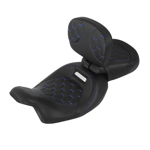 Driver Passenger Seat & Backrest Fit For Harley Touring Street Road Glide 09-23