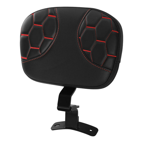 Driver Rider Backrest Pad Fit For Harley Electra Street Glide 2009-23 Black+Red